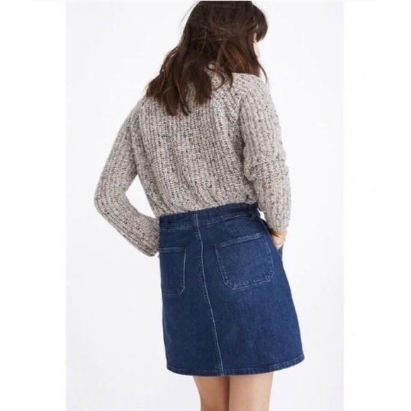 Madewell Denim Utility Zip Skirt Blue Size 32 NWOT‎ - Picture 2 of 13